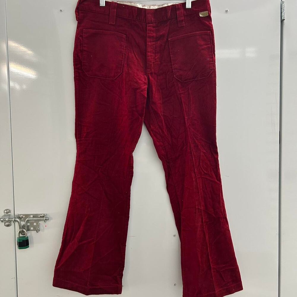 VTG 70s Wrangler Burgundy corduroy flare pants